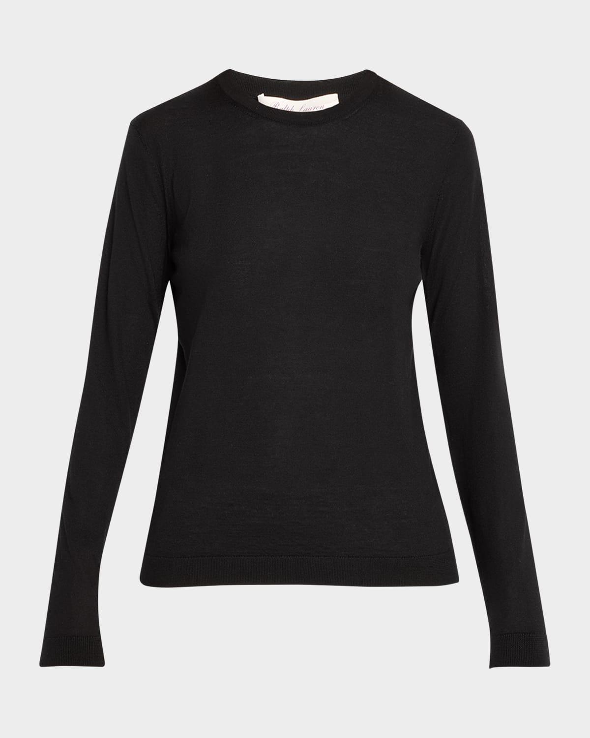 cashmere jersey knit crewneck