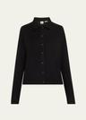 cashmere knit button-front cardigan