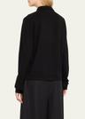 cashmere knit button-front cardigan