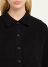 cashmere knit button-front cardigan