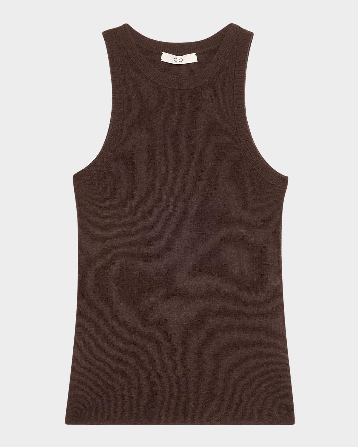cashmere knit tank top