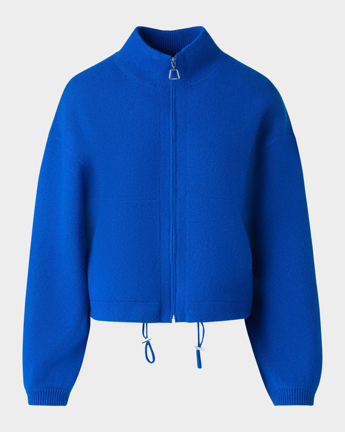 cashmere knit zip cardigan