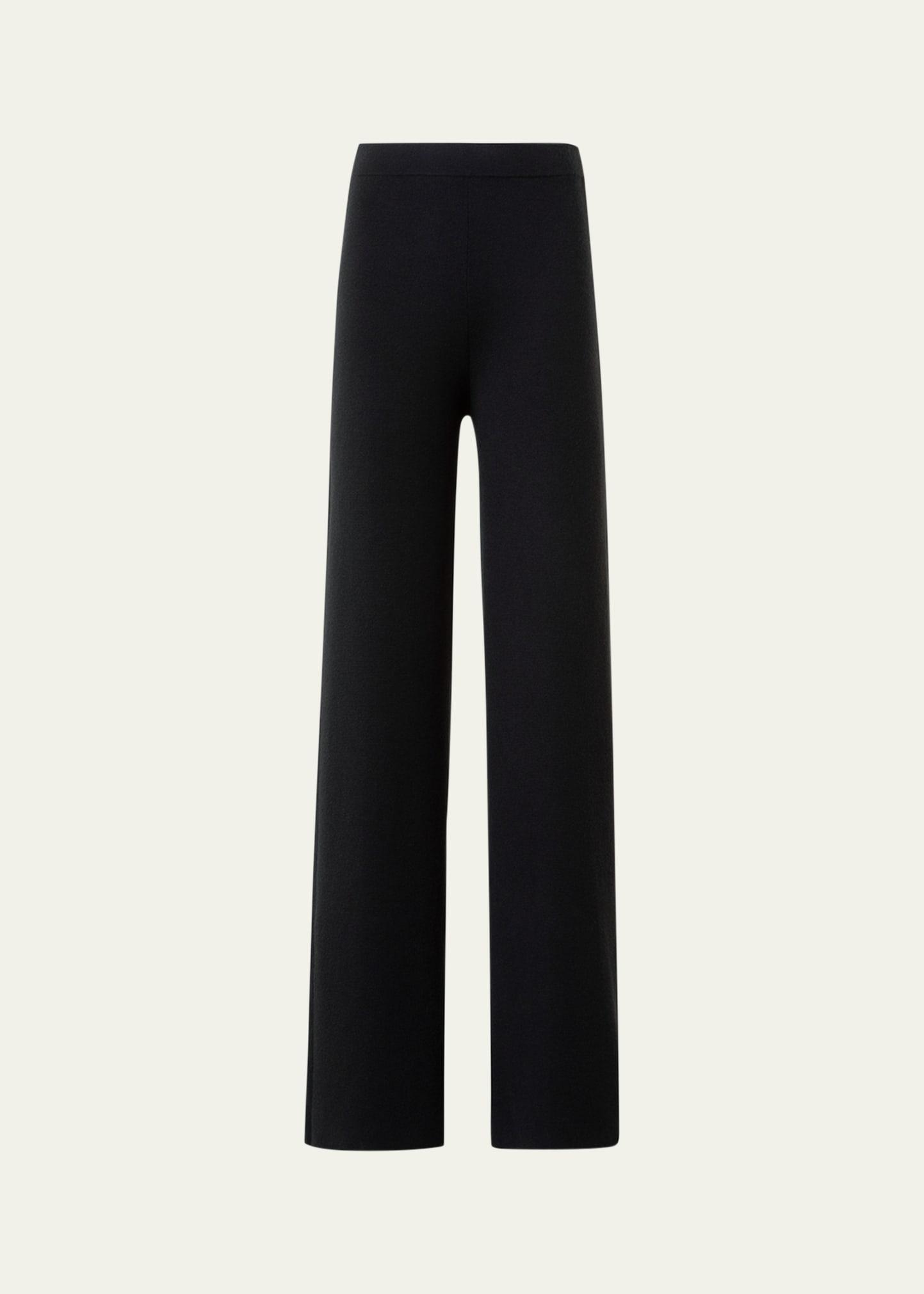 cashmere milano knit bootcut-leg pants