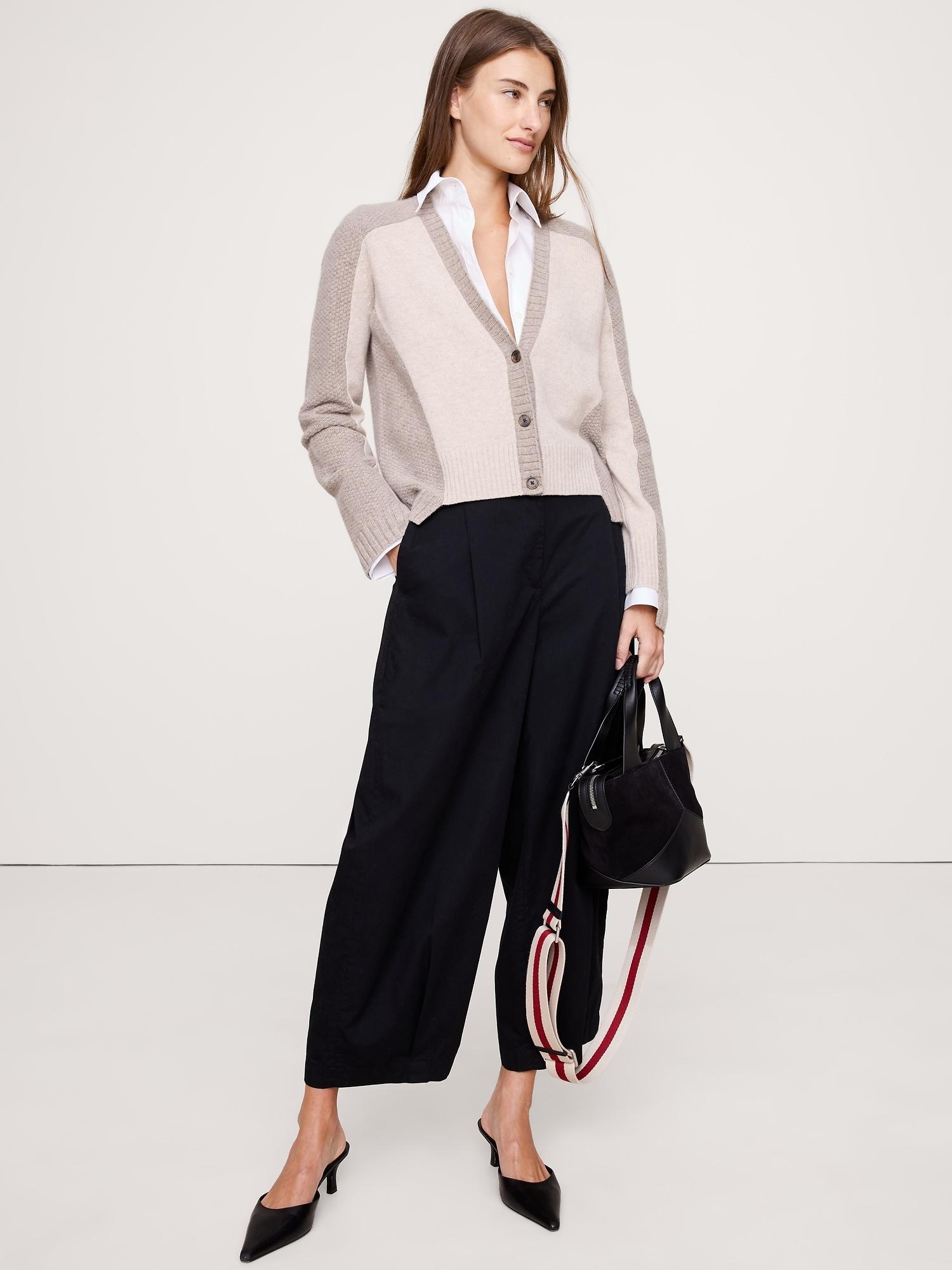 cashmere mixed-stitch cardigan