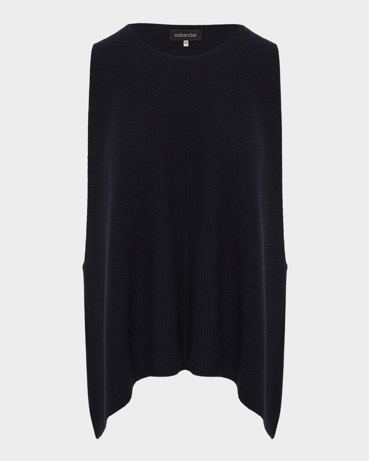 cashmere moss stitch a-line sleeveless sweater (mid plus length)