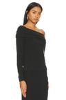 cashmere one-shoulder top