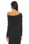 cashmere one-shoulder top