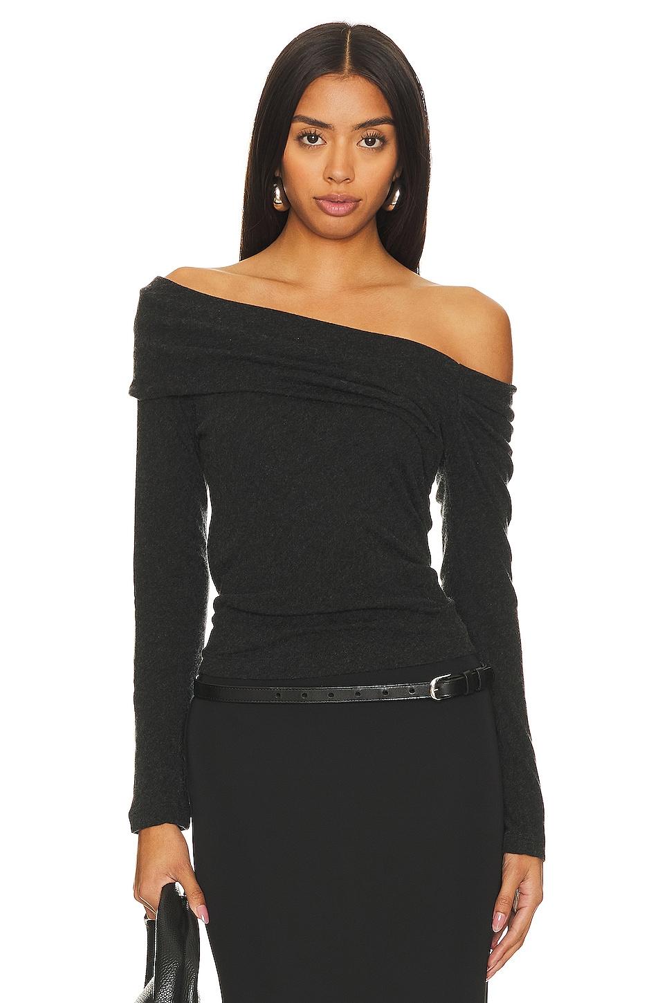 cashmere one-shoulder top