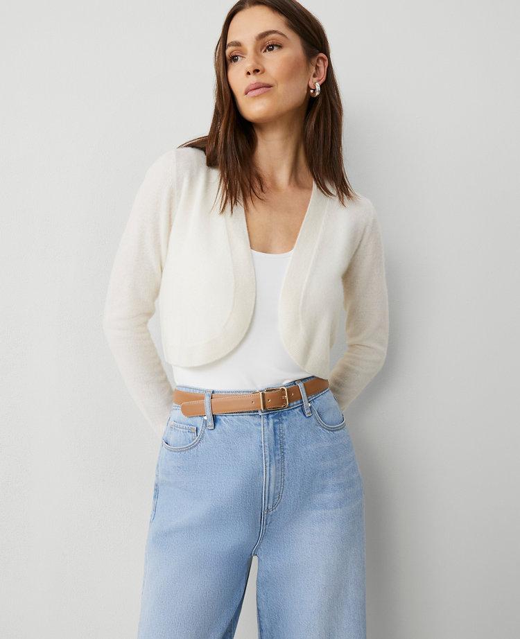 cashmere open cardigan