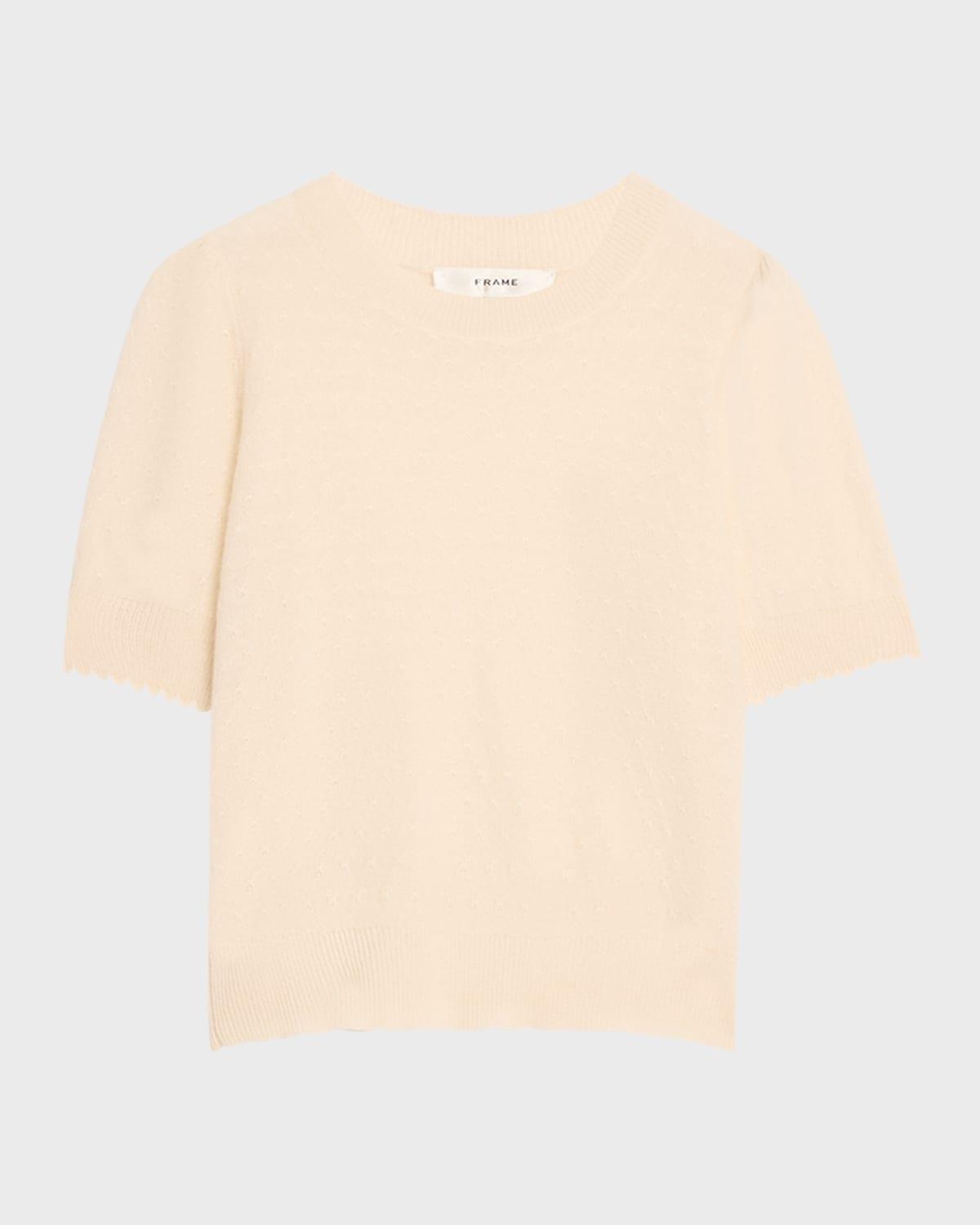 cashmere puff-sleeve sweater