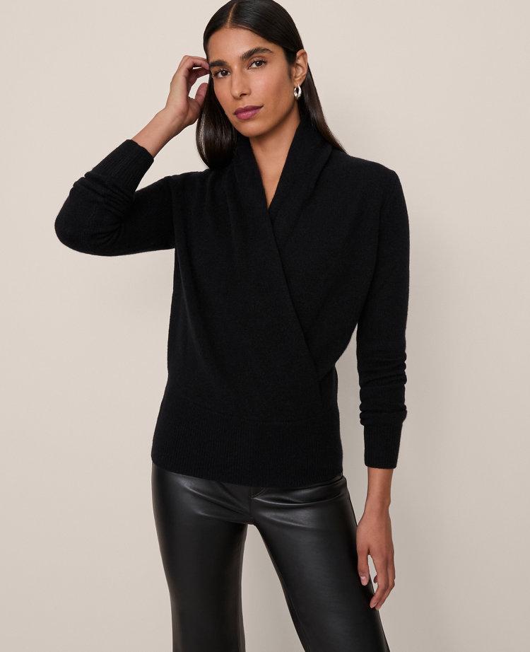 cashmere shawl collar sweater