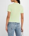 cashmere short-sleeve shrunken polo sweater