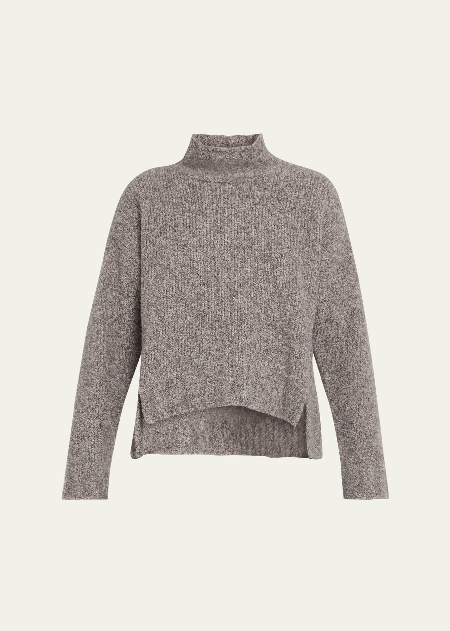 cashmere-silk boucle turtleneck sweater