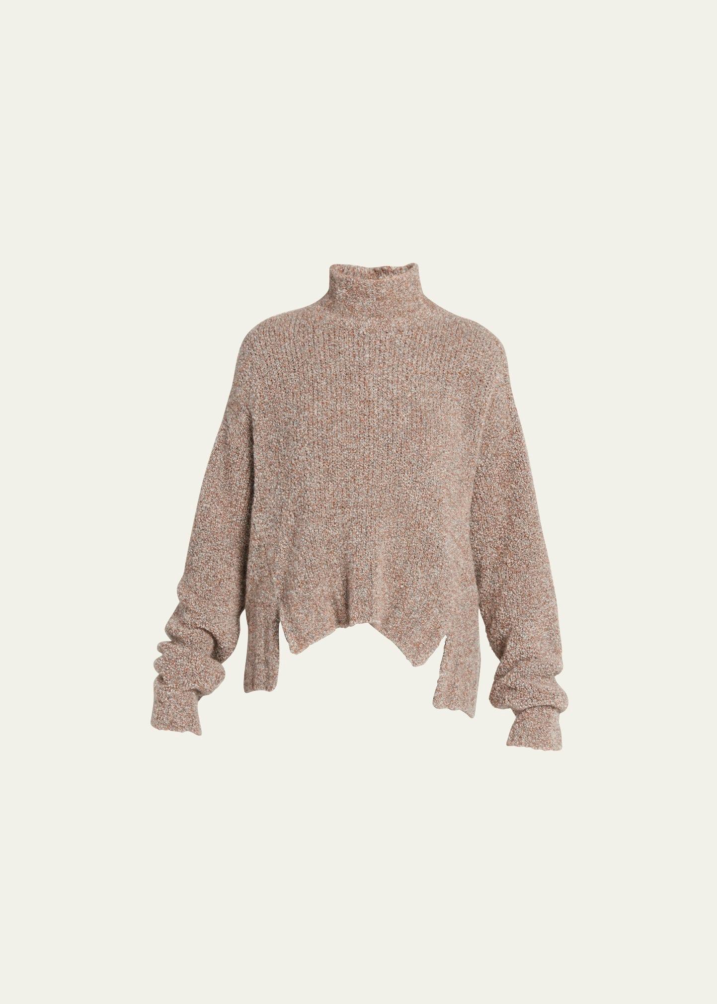 cashmere silk boucle turtleneck