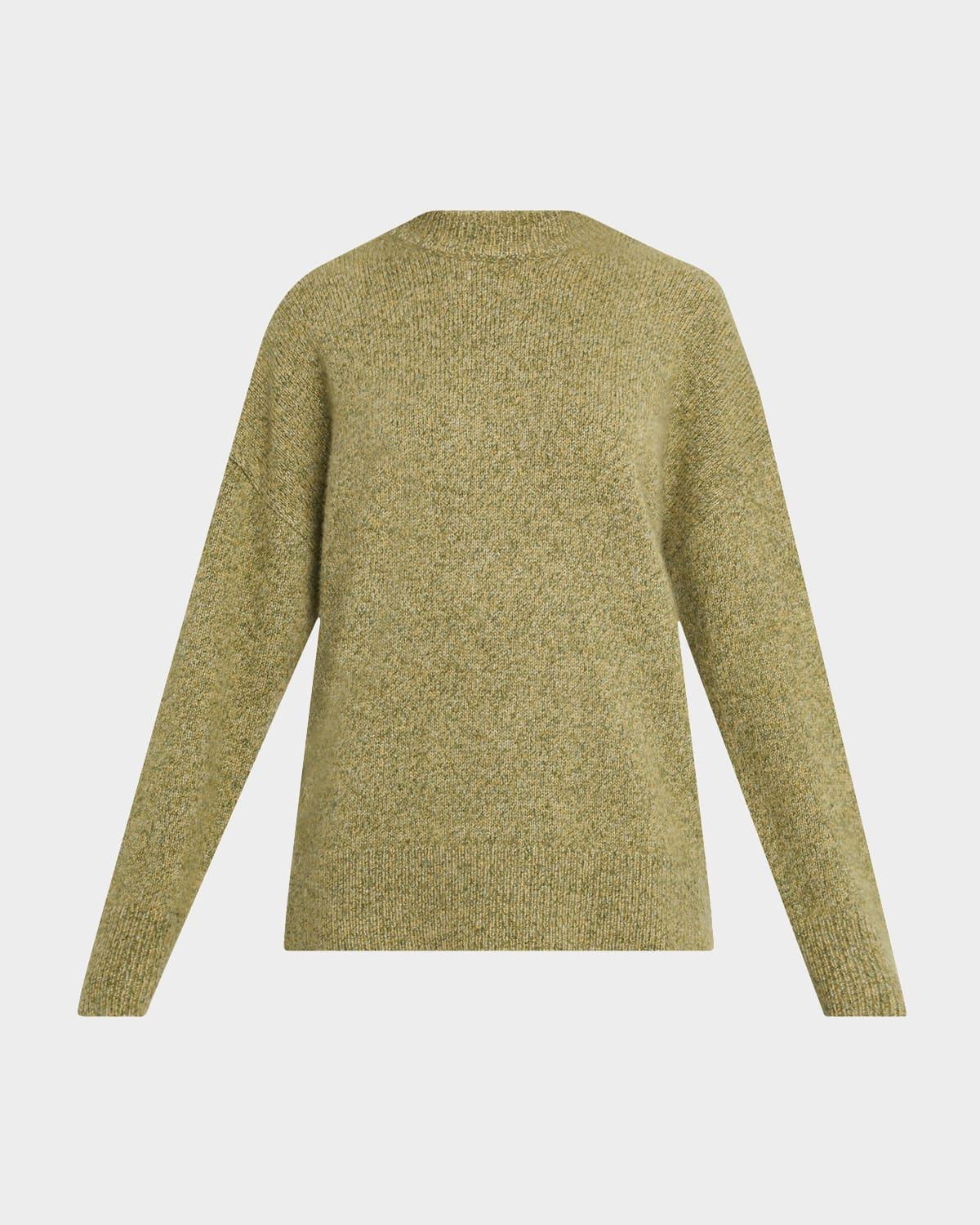cashmere-silk crewneck pullover