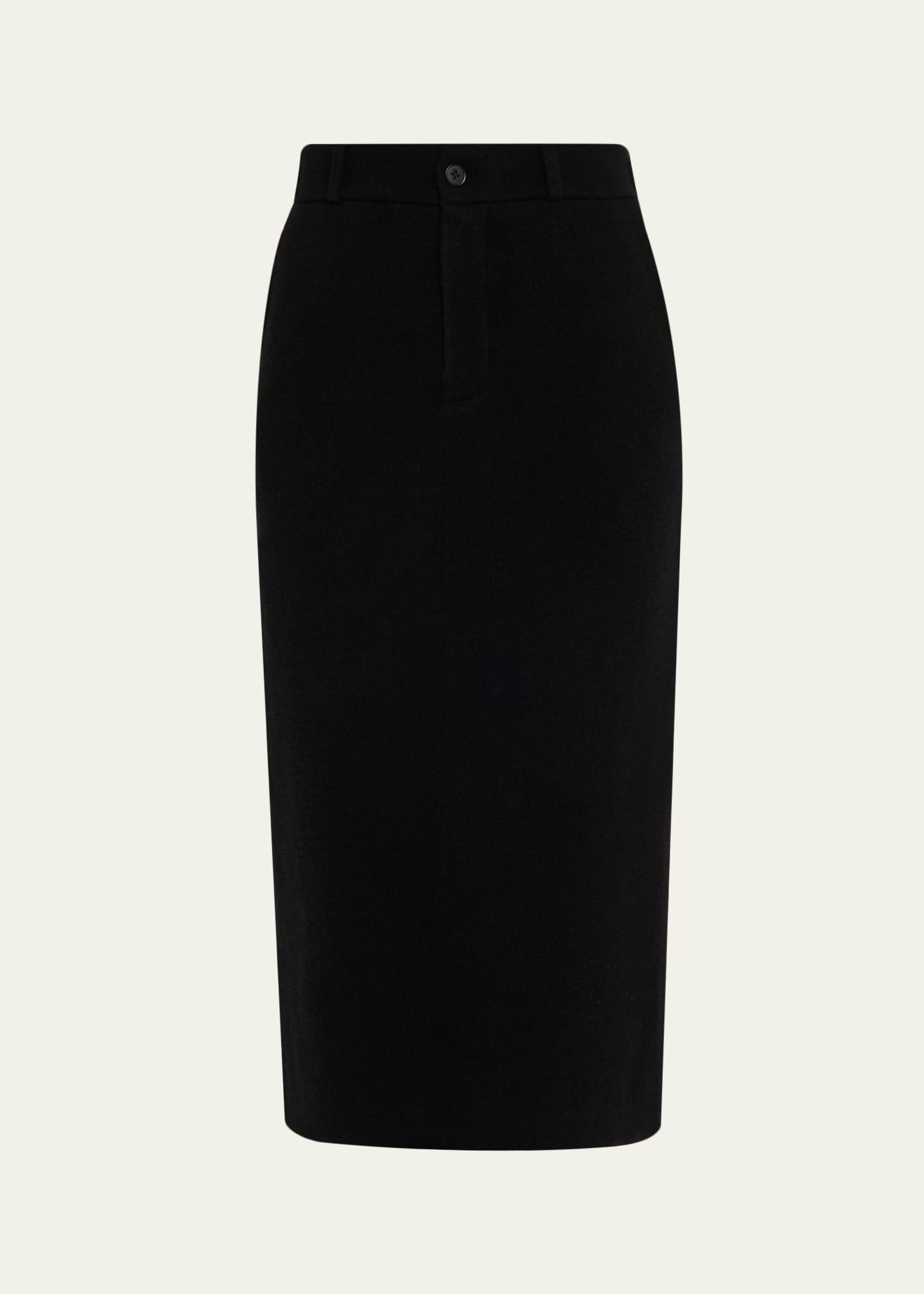 cashmere tailored skirt