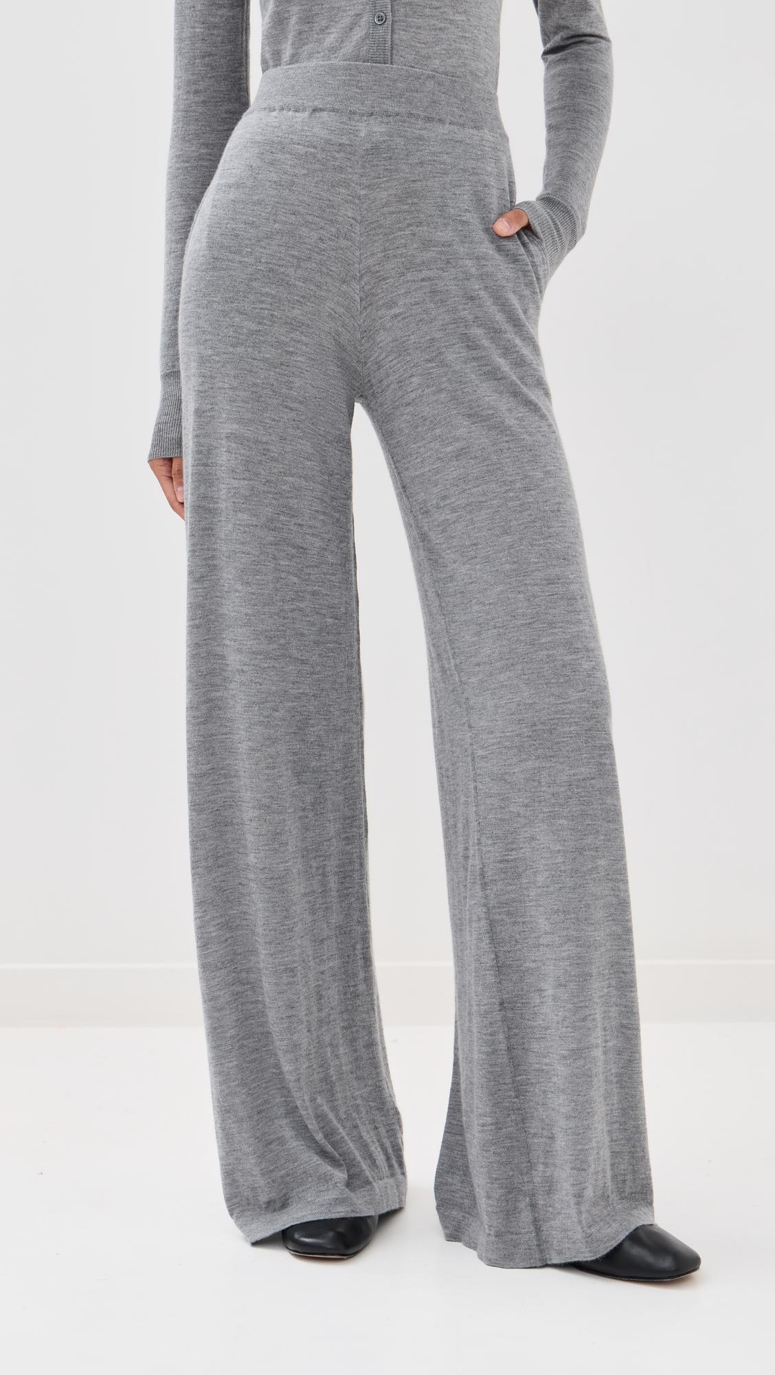cashmere wide leg pants