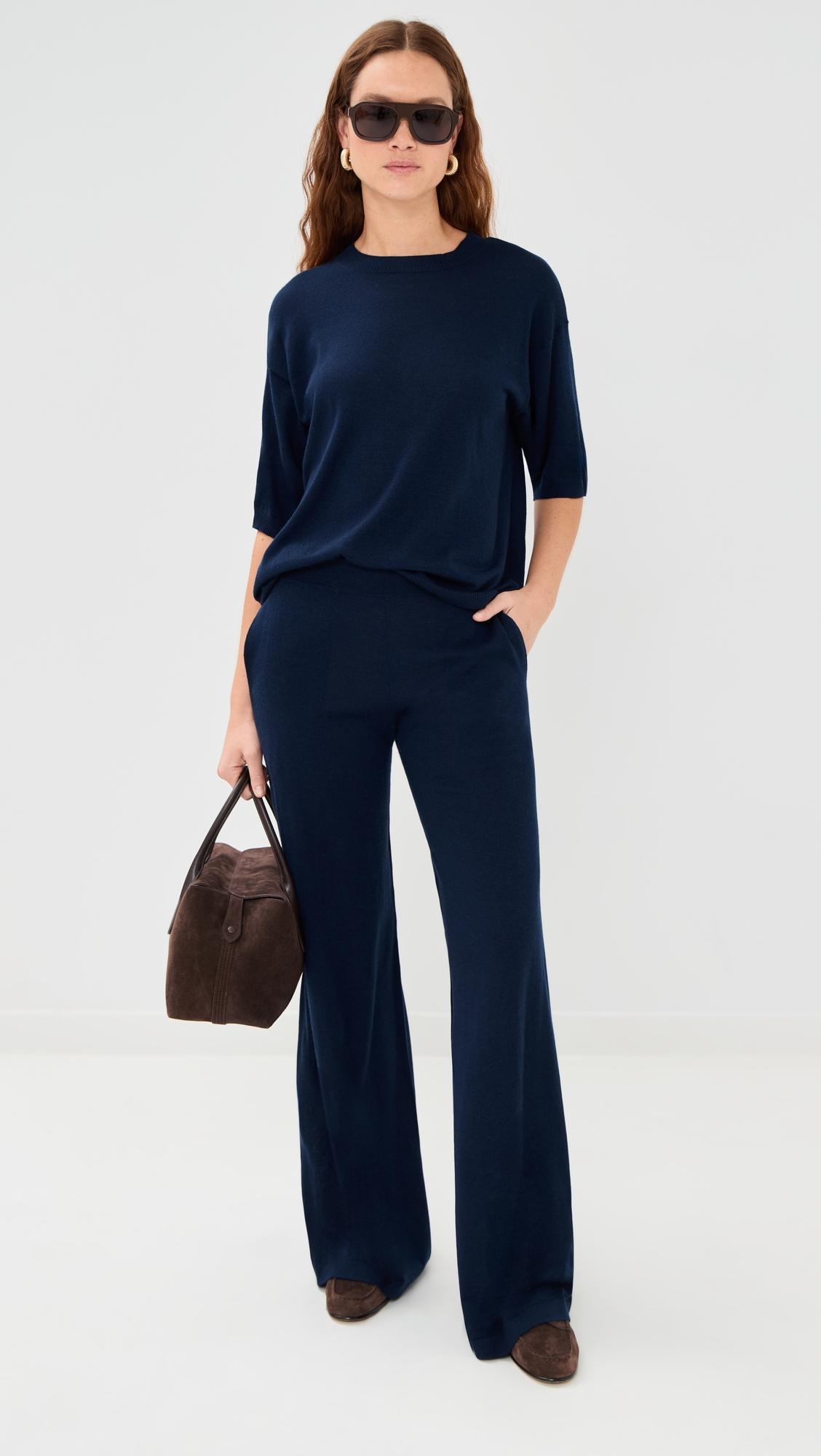 cashmere wide leg pants