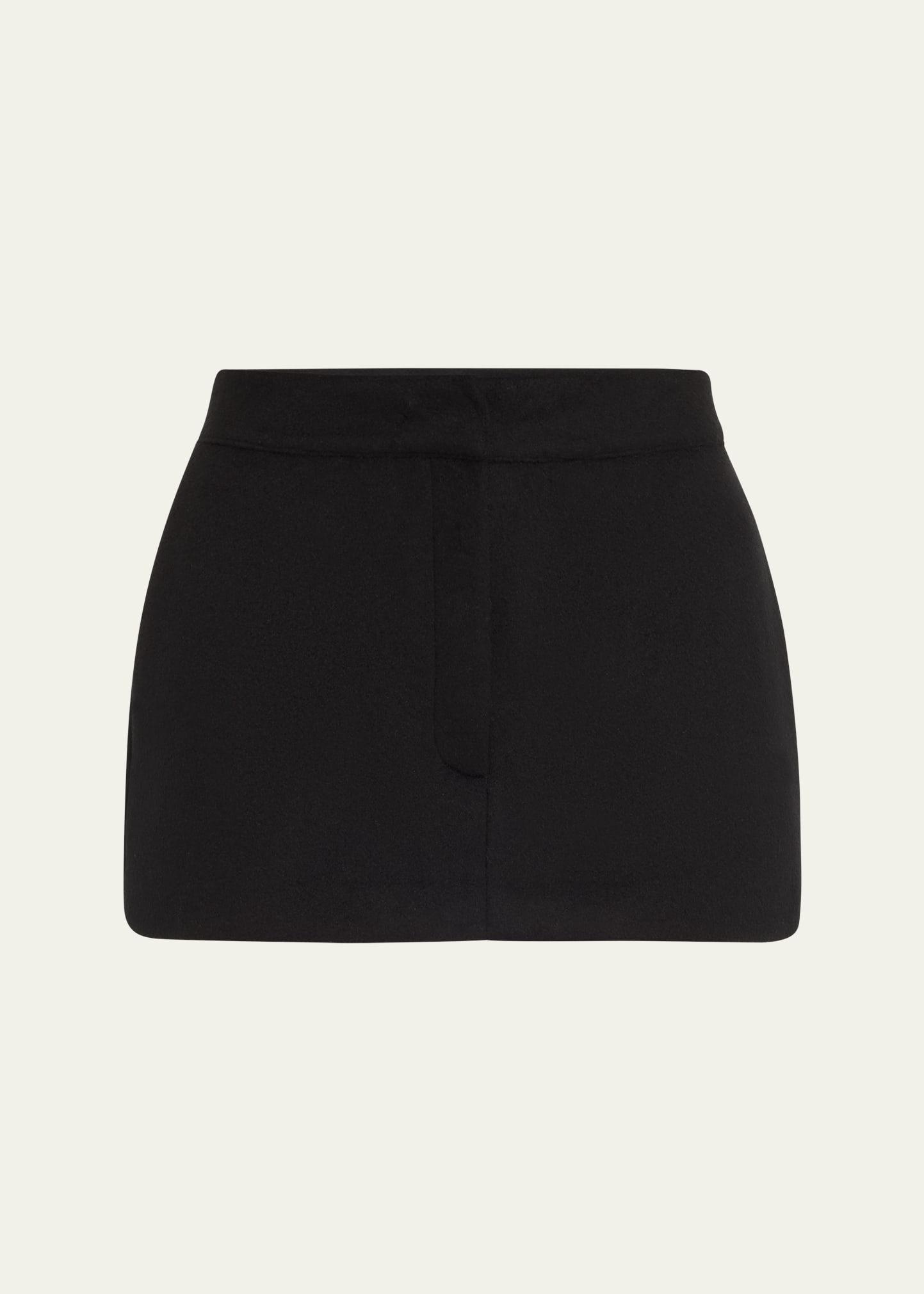 cashmere-wool mini skirt