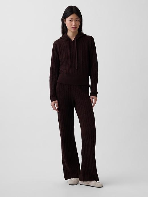 cashsoft cable-knit sweater pants