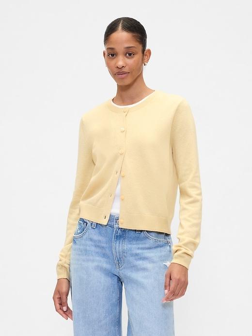 cashsoft pointelle cardigan