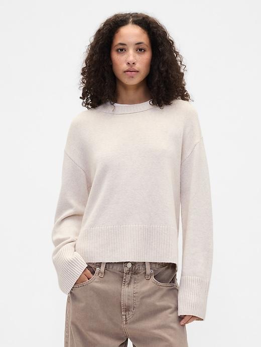 cashsoft relaxed crewneck sweater