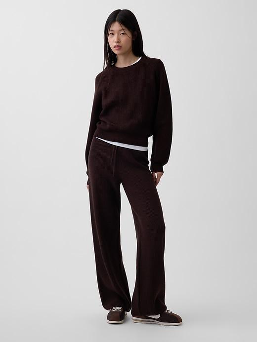 cashsoft shaker-stitch sweater pants