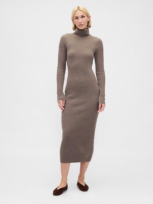cashsoft turtleneck maxi sweater dress