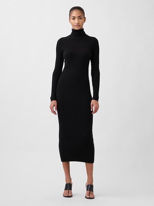 cashsoft turtleneck maxi sweater dress