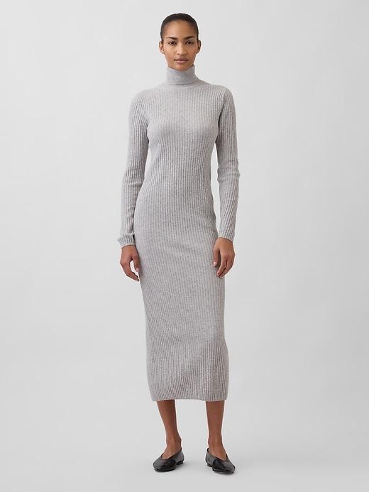 cashsoft turtleneck maxi sweater dress