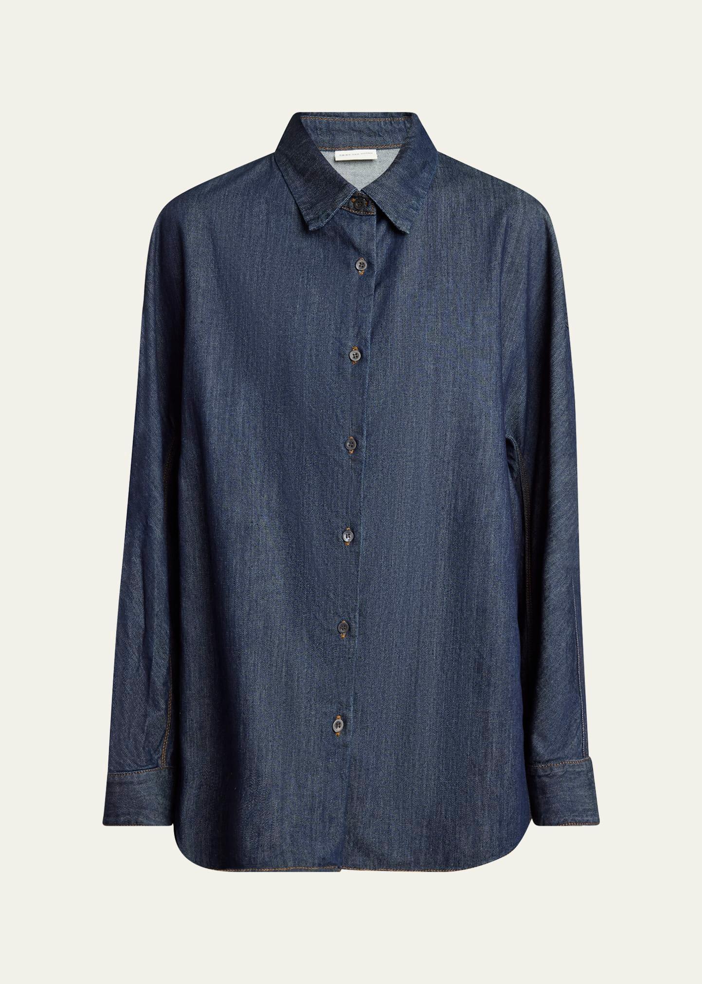 casio denim button down shirt