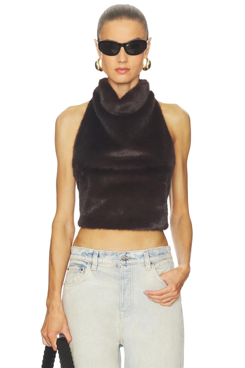 cassidy faux fur top