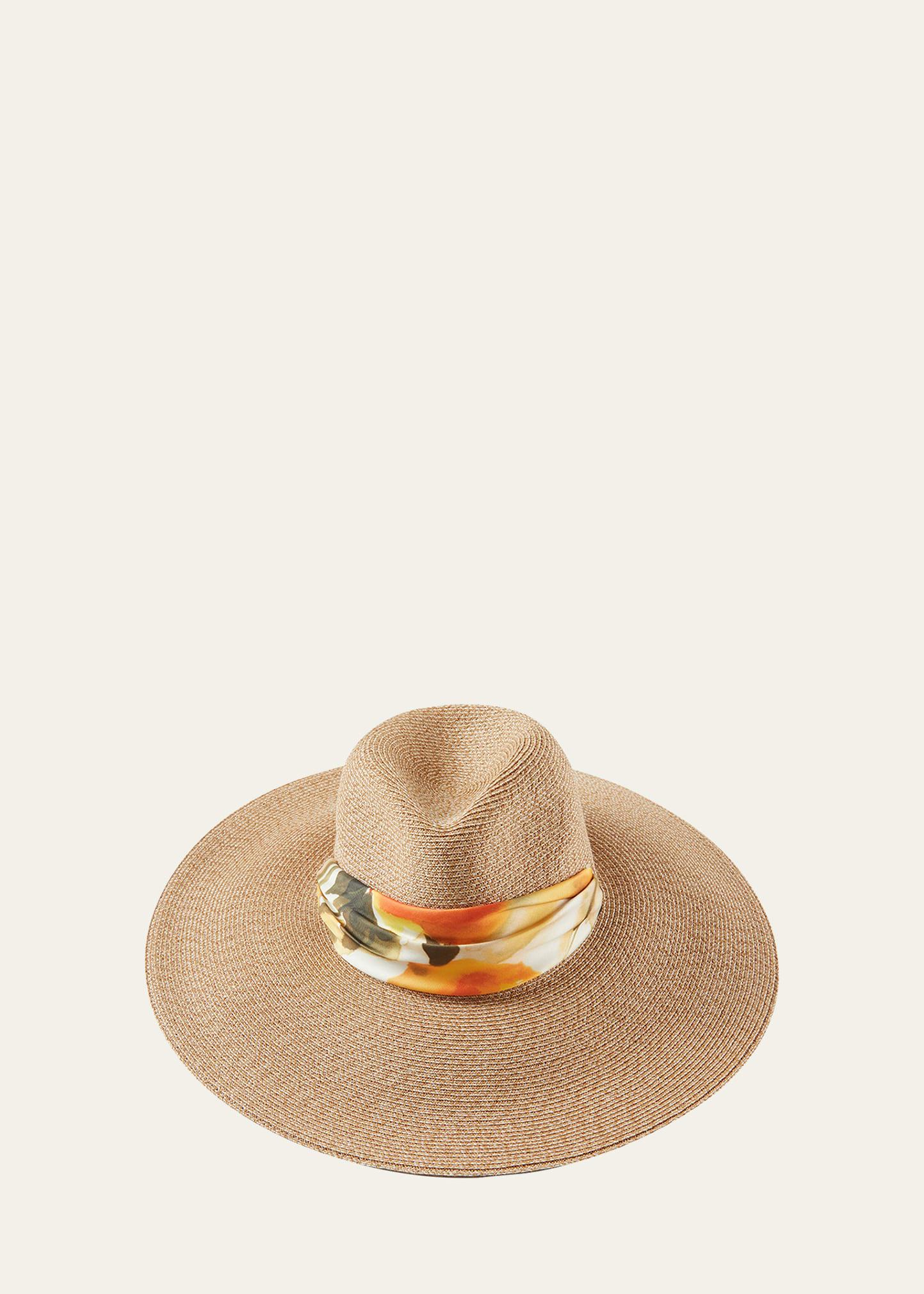 cassidy fedora with organza scarf