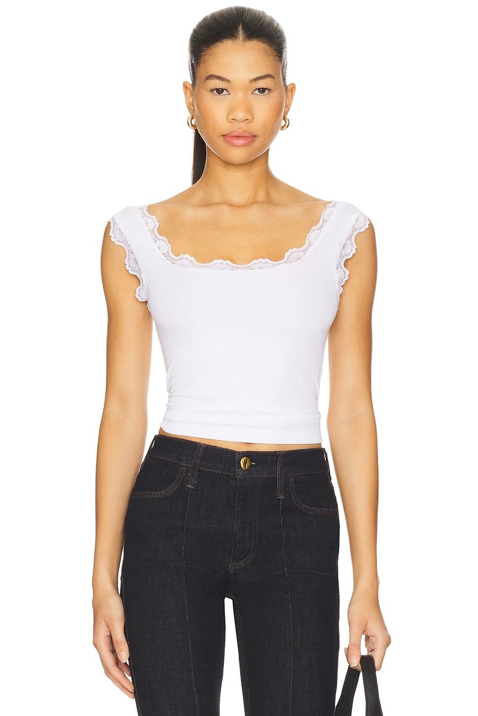 cassidy lace ribbed tank