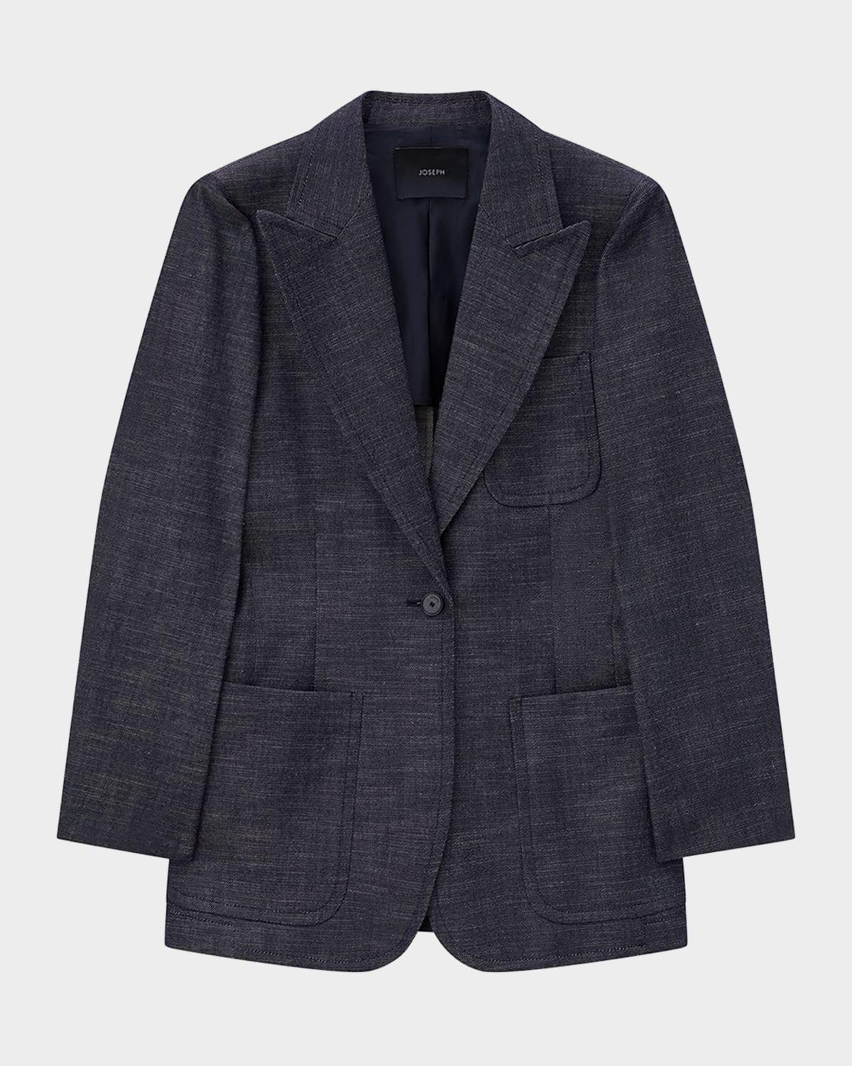 cassini single-button denim jacket