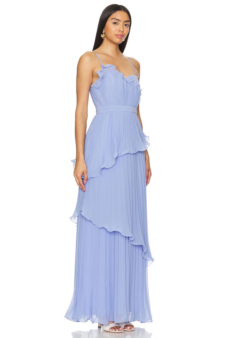 cassy pleated gown