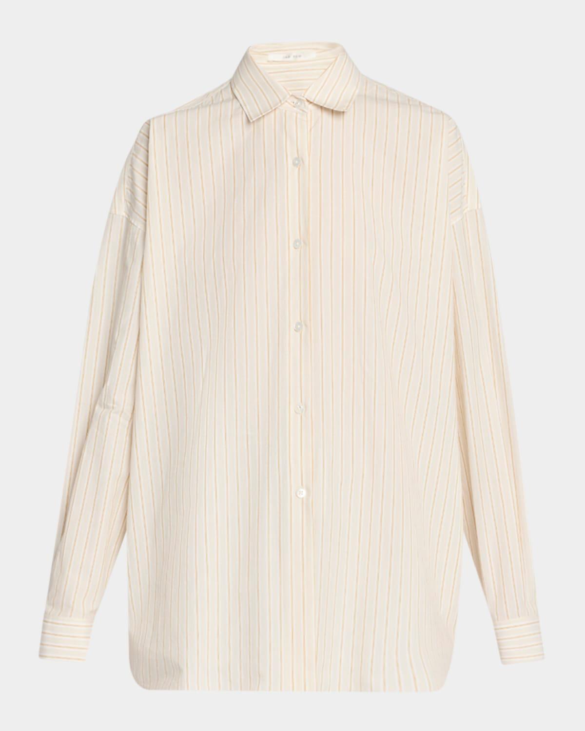 caster striped oversized button-down shirt