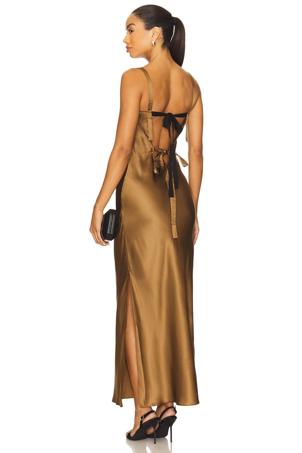 catania dress in olive