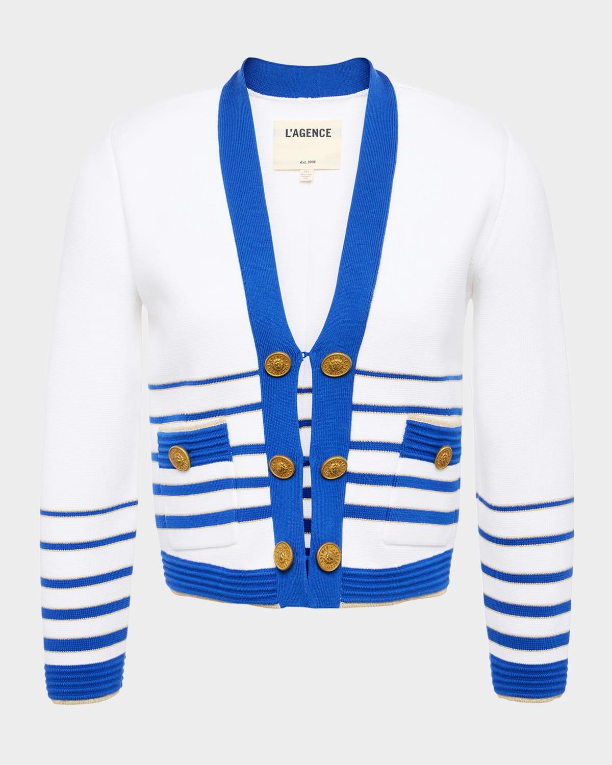 catie knit v-neck blazer