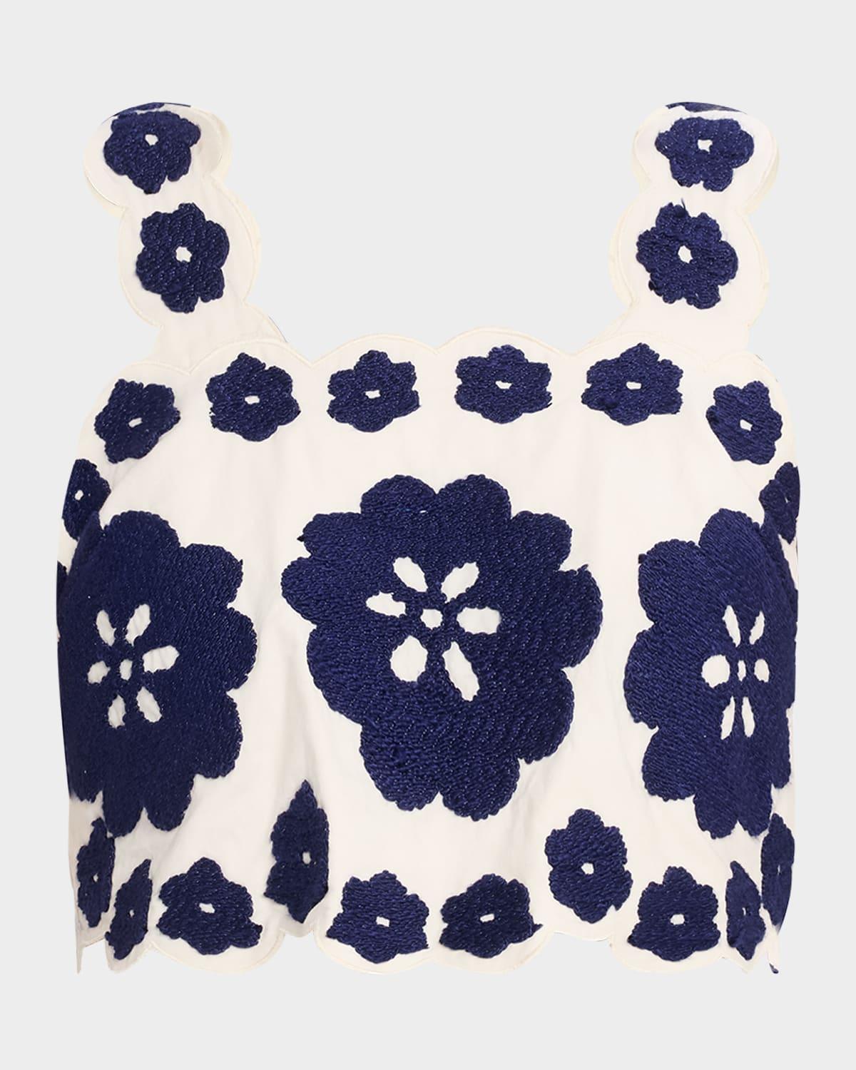 catrine embroidered crop top