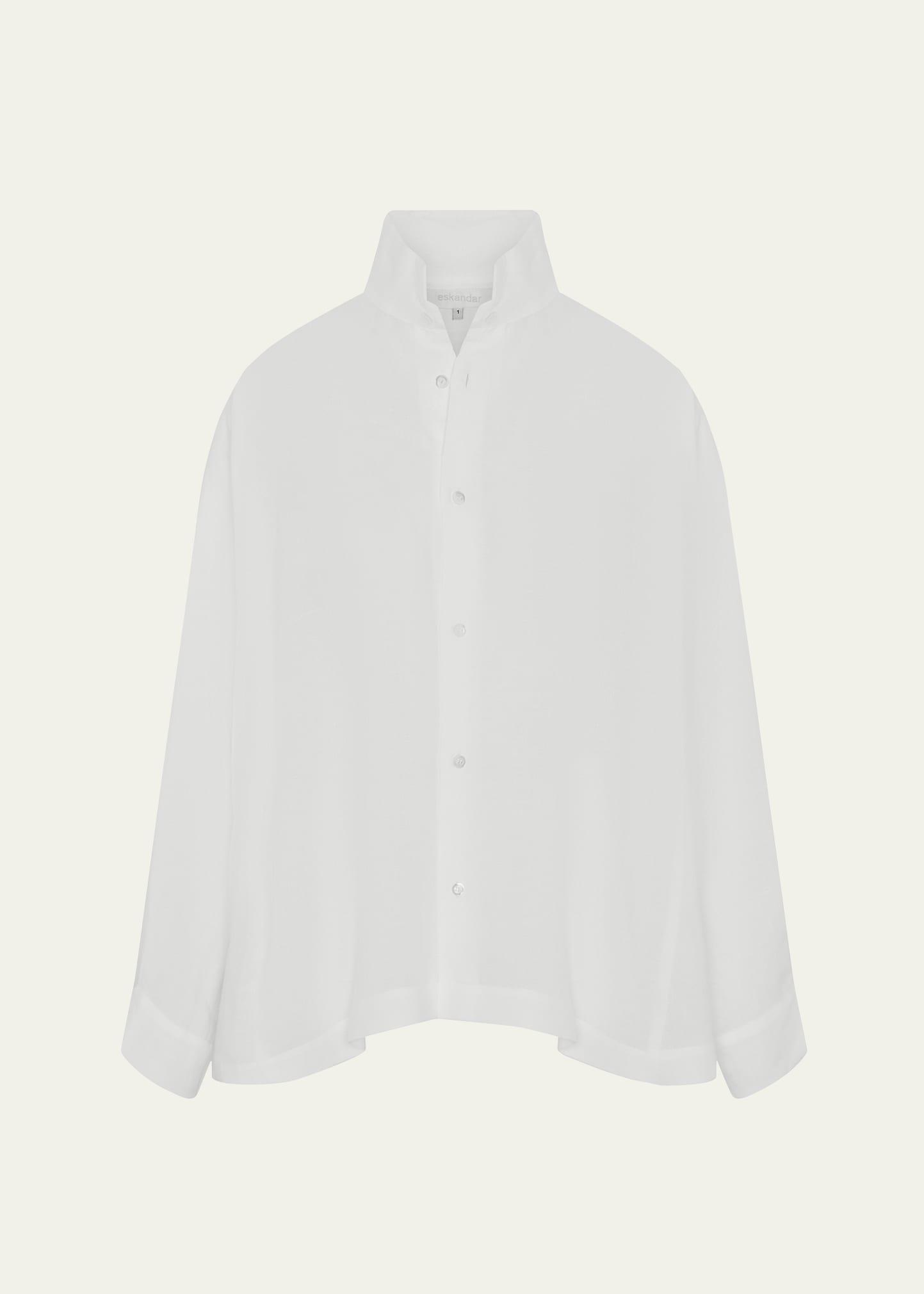 caucasus shirt with notch collar (mid plus length)