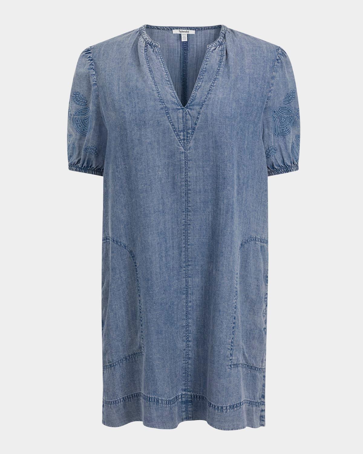 cayden indigo mini dress