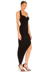 cayla side drape gown