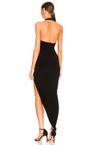 cayla side drape gown