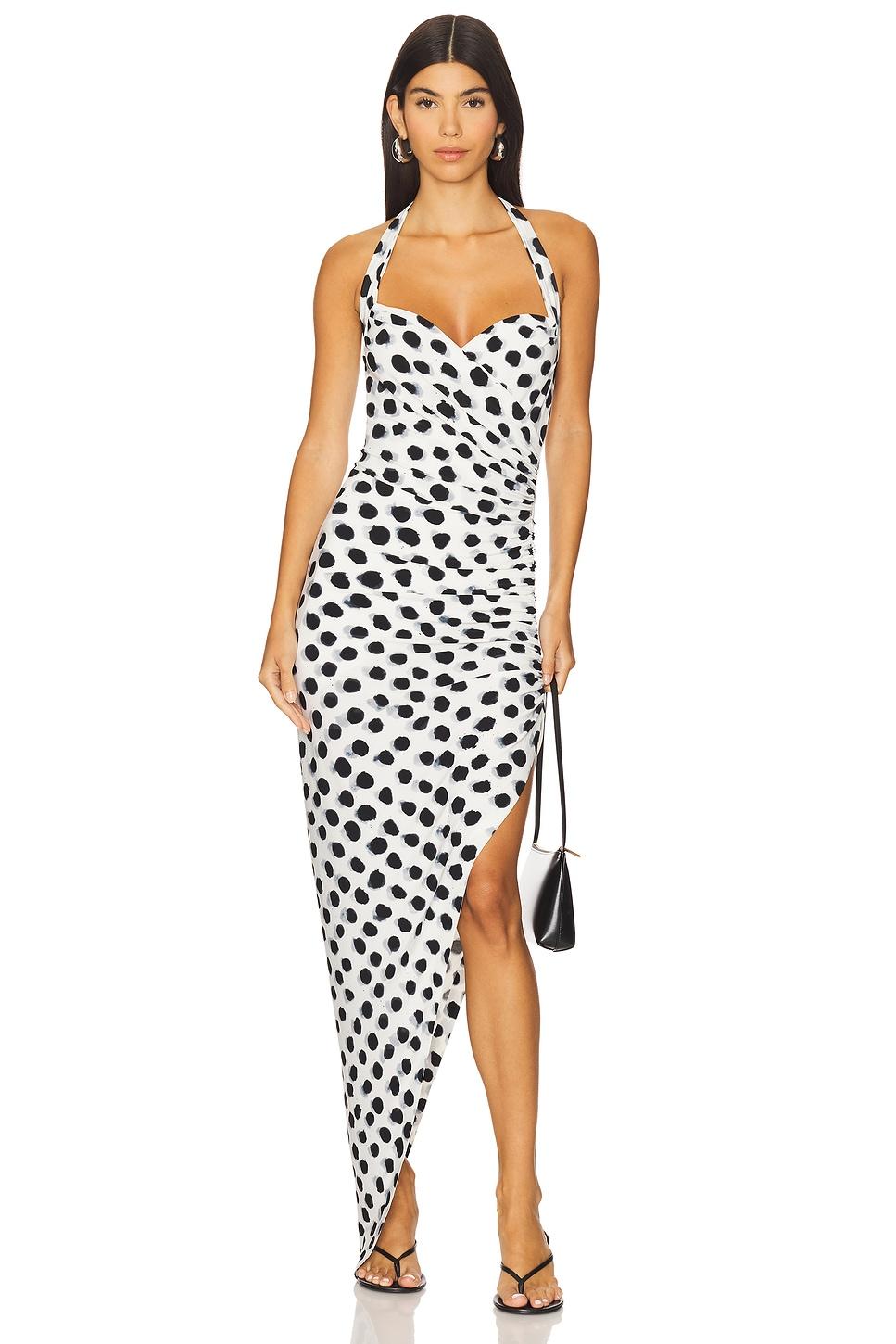 cayla side drape gown