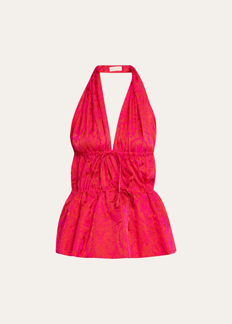 ceana striped tie halter top