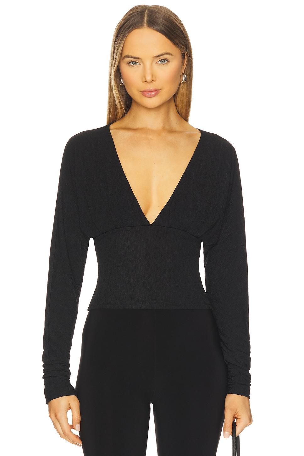cece dolman sleeve top in black