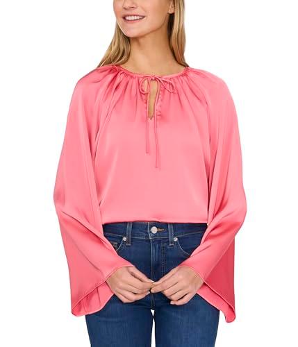 cece women's long sleeves raglan v-neck top, confetti