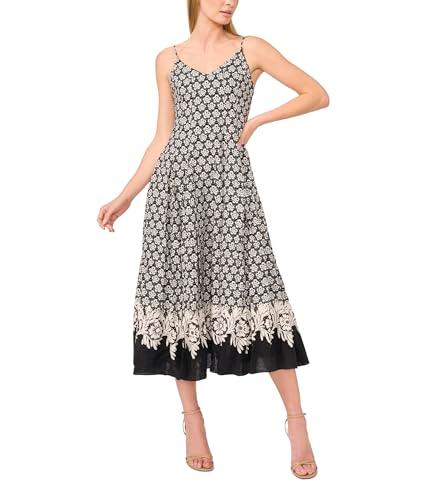 cece women's spaghetti strap a-line maxi dress, rich black