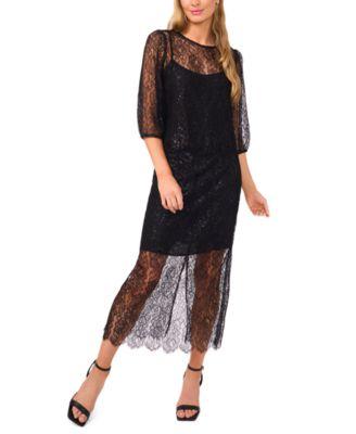 cece womens lace blouse midi skirt